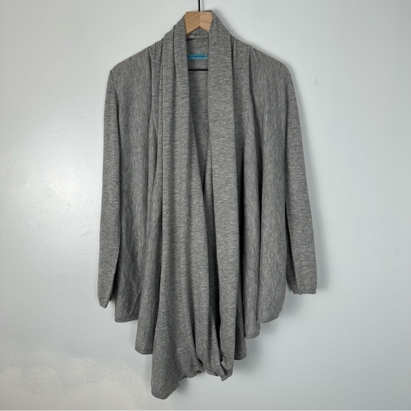 ALICE & Olivia Wool Cashmere Blend Draped Wrap Sweater, Size S, Gray - Picture 1 of 7